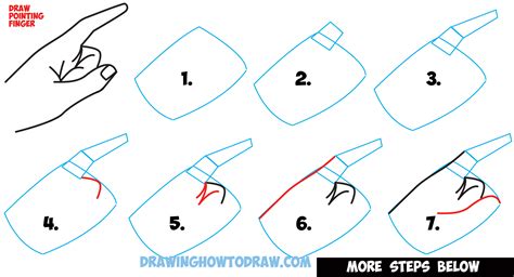 How To Draw A Pointing Hand Side View How To Draw Cartoon Pointing