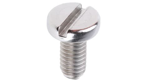 Rs Pro Slot Pan A4 316 Stainless Steel Machine Screws Din 85 M4x8mm Rs