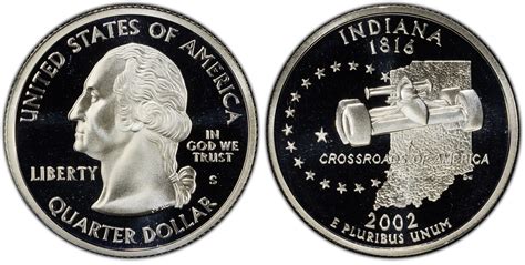 Images Of Washington 50 States Quarters 2002 S 25c Indiana Silver Dcam