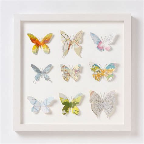 Butterflies Made From Maps Butterfly Artwork Paper Art Butterfly