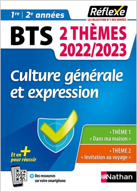Guide Culture générale et expression thèmes BTS Réflexe Éditions Nathan
