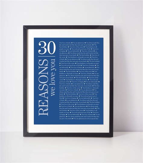 50 Reasons We Love You 50th Birthday T Moms 50th Etsy