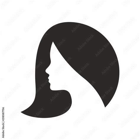 Woman Hair Vector Icon Stock Vector Adobe Stock