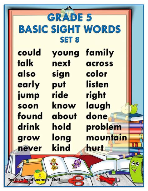 BASIC SIGHT WORDS (Grade 5) Free Download - DepEd Click