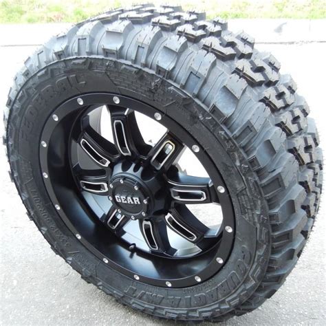 Purchase 20 Black Gear Wheels Rims 33 Federal Mt Tires Silverado