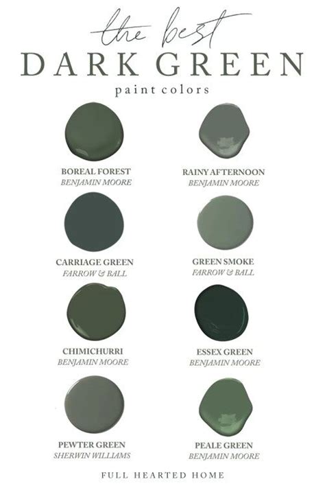 The Best Dark Green Paint Colors Artofit