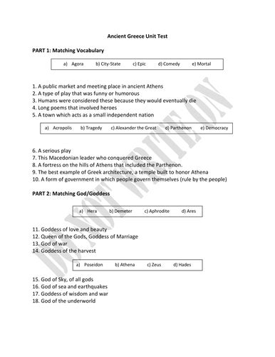 The ancient greeks were particularly concerned with such fundamental questions as who should rule and how? Ancient Greece Unit Assessment & Answer Key | Teaching ...