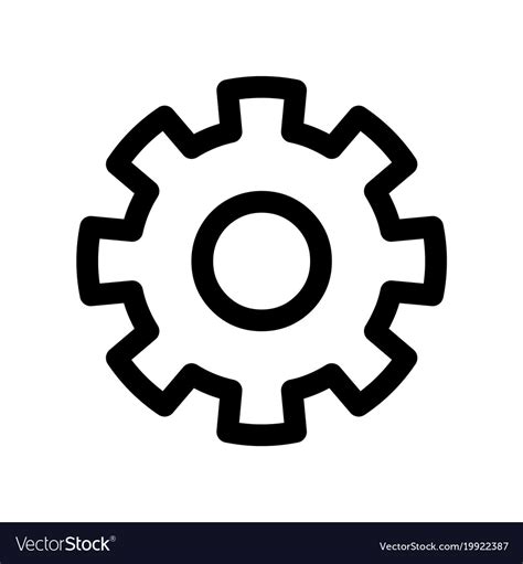 Cog Wheel Icon Symbol Settings Or Gear Royalty Free Vector