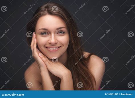 Portrait Of Beautiful Smiling Girl Stock Image Image Of Face Beauty 108451043
