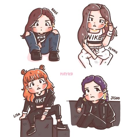 Pin By Blackmell On Blackpink Blackpink Chibi Fanart Blackpink