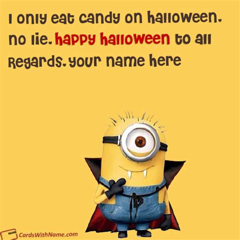Funny Minion Halloween Wishes Pictures With Name