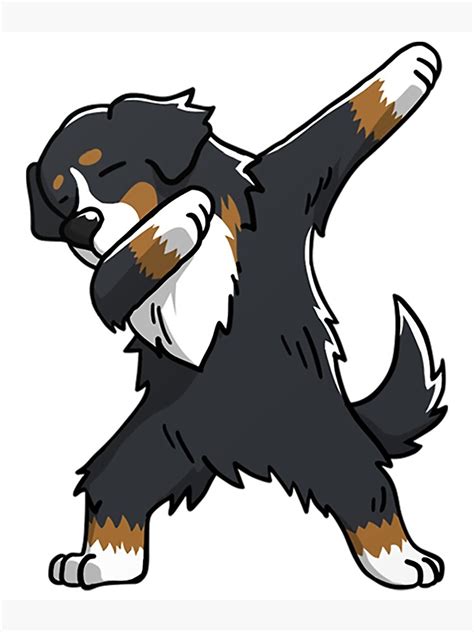 Funny Dabbing Bernese Mountain Dog Dab Dance Poster For Sale By Rumtv