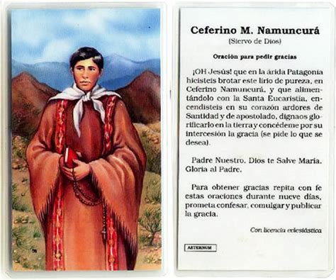 He was the son of the native chief manuel namuncura (heir of calfucurá, legendary mapuche chief who resisted the white men for a long time in their coming to the lands of the south) and a captive woman, rosario burgos. CEFERINO NAMUNCURA - Diccionario de Mitos y Leyendas