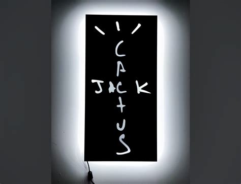 Cactus Jack Travis Scott Logo Backlit Led Sign Hype Wall Art Etsy