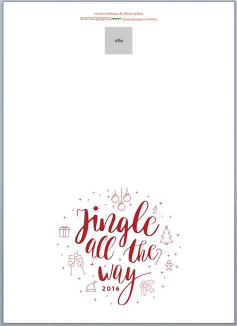 Christmas party invitations templates microsoft holiday. Jingle all the way! Free printable 2016 Christmas Card ...