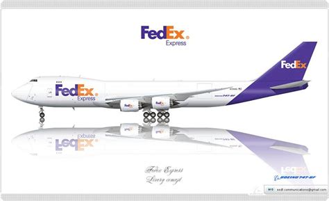 Fedex Livery Concept Boeing 747 Airplane Drawing Boeing