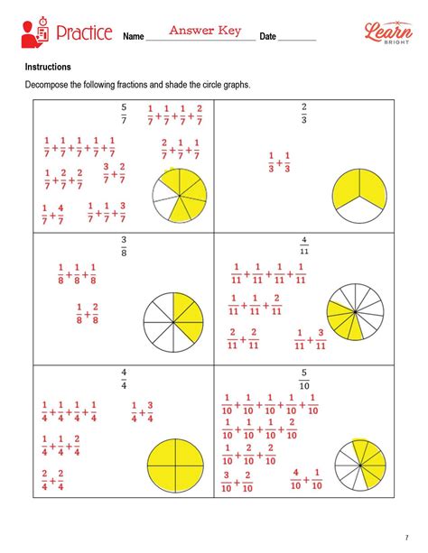 Decomposing Fractions Free Pdf Download Learn Bright