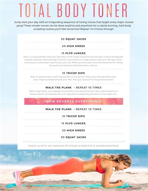 Rev It Up With This Total Body Toner Tone It Up Total Body Toning Full Body Bodyweight Workout