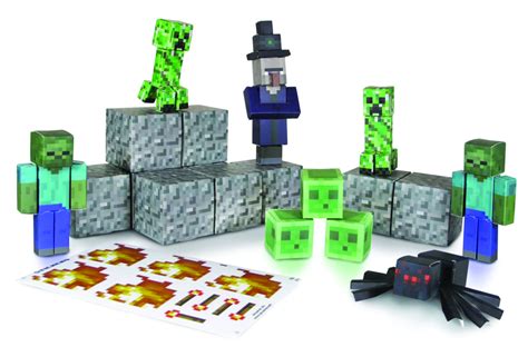 Nov131837 Minecraft Papercraft Hostile Mobs 45pc Set Cs Res C