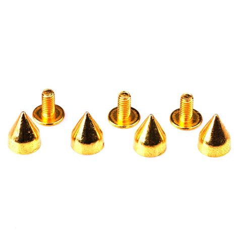 100PCS Gold Color Spikes Cone Studs DIY studs and spikes studs and ...