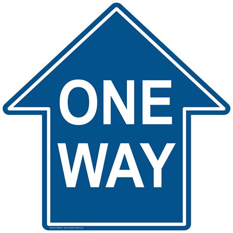 One Way Floor Label Cs849325