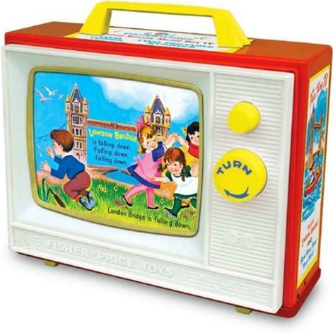 Classic Fisher Price Two Tune Television By Posh Totty Designs