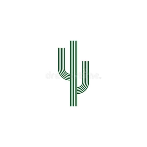 Cactus Logo Design Vector Template Stock Vector Illustration Of