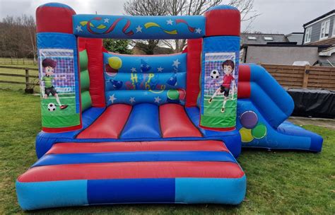 Football Velcro Castle With Slide Changeable Themes Jolly Kids