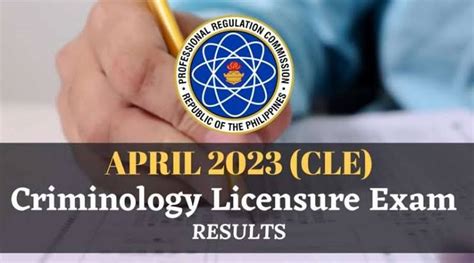 Cle Criminologist Licensure Examination April Results Cle List