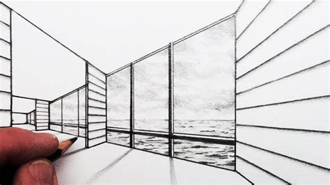 How To Draw 2 Point Perspective A Room With A View Doovi