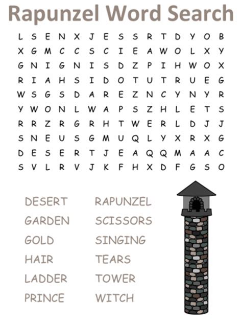 Rapunzel Word Search Puzzles