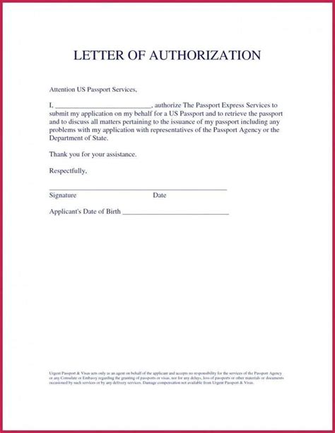 Letter Of Authorization To Represent A Person Letter Templates