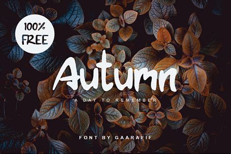 Autumn Free Display Font Free Design Resources