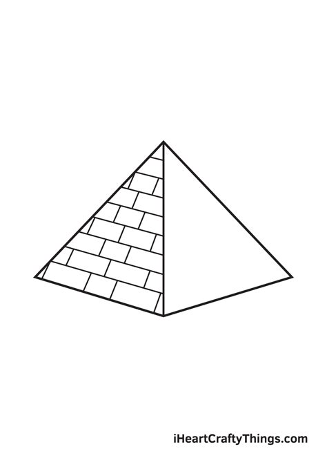Pyramid Drawing How To Draw A Pyramid Step By Step