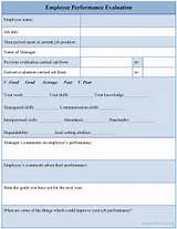 Monthly Employee Review Form