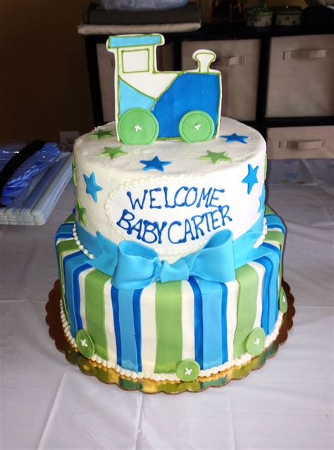 My Carters Train Theme Baby Shower Cake Baby Shower Cakes