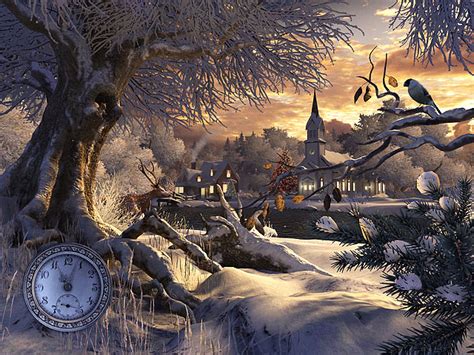 Holidays 3d Screensavers Winter Wonderland Winter Scene Nature