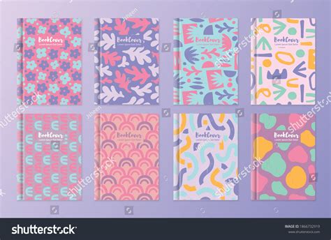 Collection Pastel Ebook Cover Templates Soft Stock Vector Royalty Free