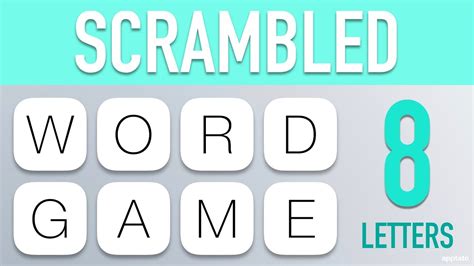 Scrambled Word Games Guess The Word Game 8 Letter Words Youtube