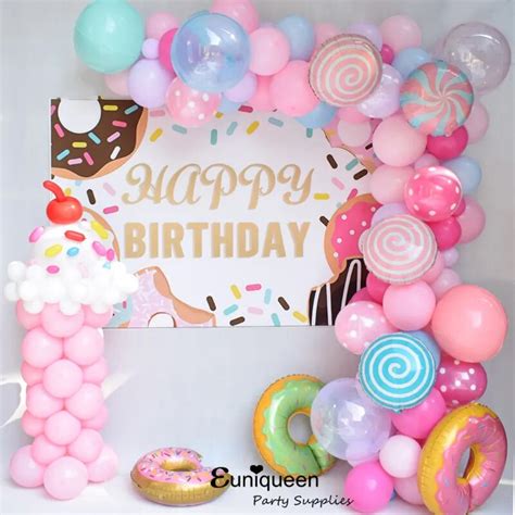 Donut Birthday Party Decoration Donut Balloon Garland Set Donut Grow Up