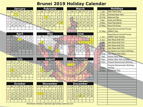 Antaranya adalah cuti umum kerana ianya sangat penting untuk diketahui lebih awal bagi memudahkan mereka membuat perancangan untuk bercuti. Kalendar Cuti Umum Brunei 2020 (Public Holidays) - MY PANDUAN