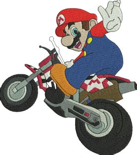 Mario fait de la moto 2 | Motifs de broderie mécanique, Broderie papillon, Motif broderie machine