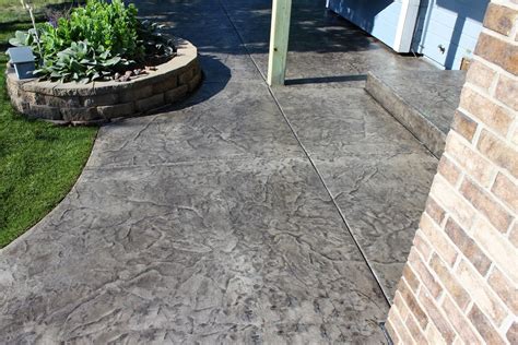 Roman Slate Seamless Gray Stamped Concrete Patio Concrete Patio