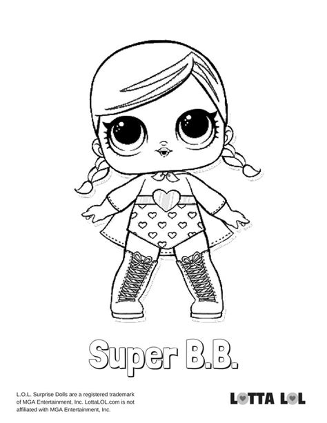 Super Bb Coloring Page Lotta Lol Coloring Pages