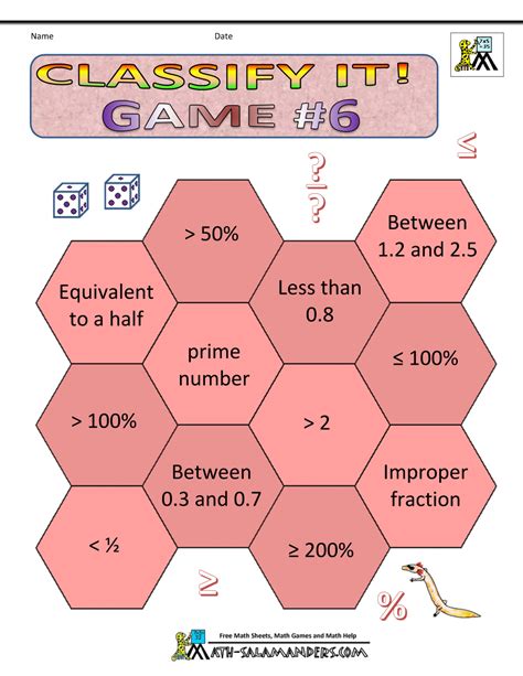 Math Games Worksheets