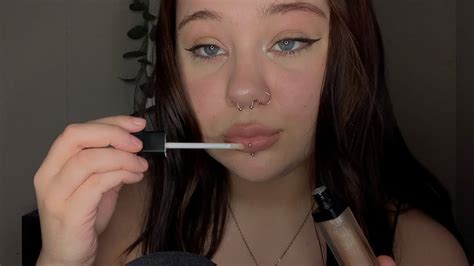 Asmr Lipgloss Application Mouth Sounds Kisses Clicky Whispers Youtube