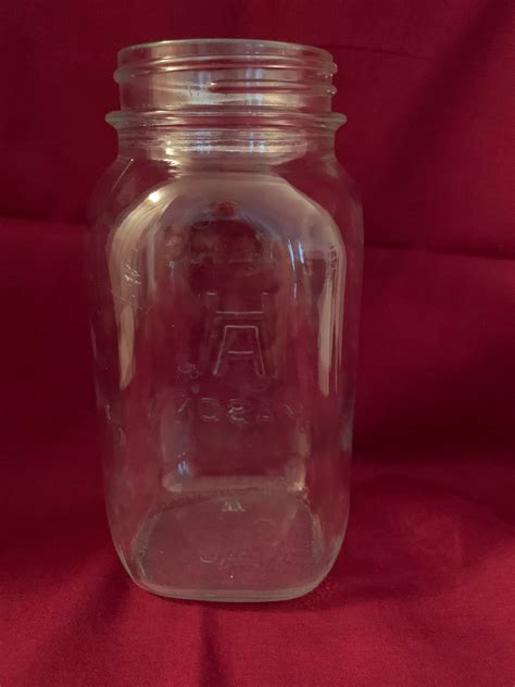 Vintage 1910 Hazel Atlas Clear Canning Jar Etsy
