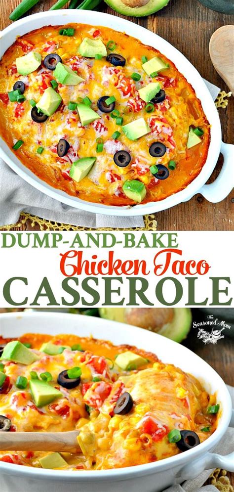 This Cheesy Dump And Bake Chicken Taco Casserole Is An Easy Dinner