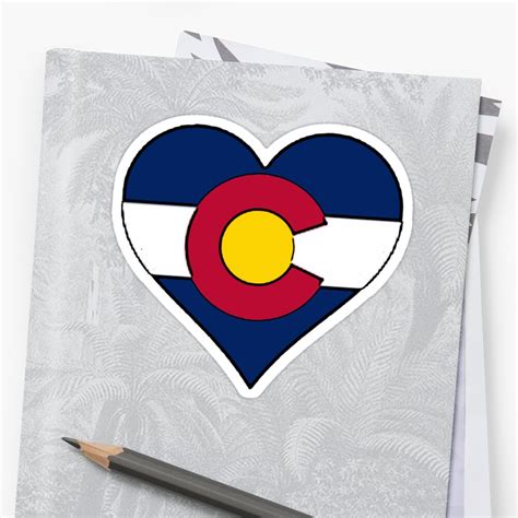 Colorado Flag Heart Sticker By Artisticattitud Redbubble