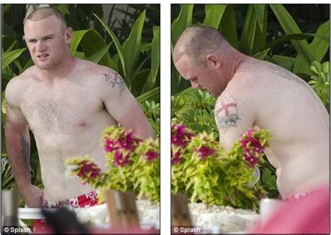 hat trick wayne rooney takes off his cap to reveal results of hair transplant as he soaks up